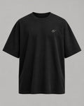 HALVERE oversized tee in black, front view
