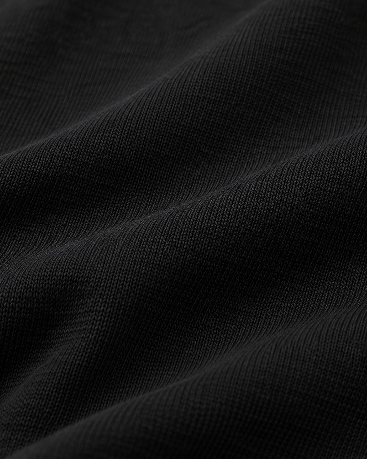 Close-up of the black cotton jersey
